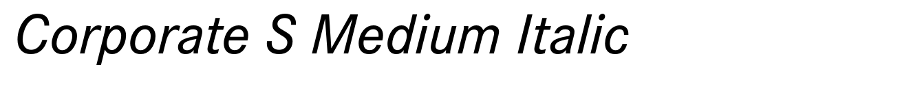 Corporate S Medium Italic